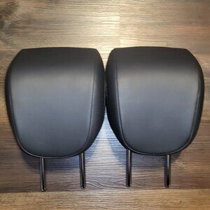 2 OEM 2013-2019 BUICK ENCORE REAR HEADRESTS SET BLACK EBONY LEATHER LIKE NEW